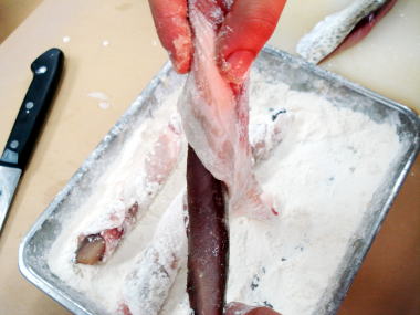 肉巻き鯖の天ぷら