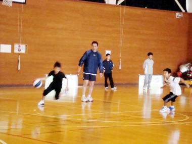 田面木小バスケ部の練習