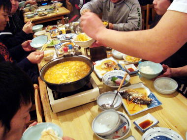香川県選手団夕食